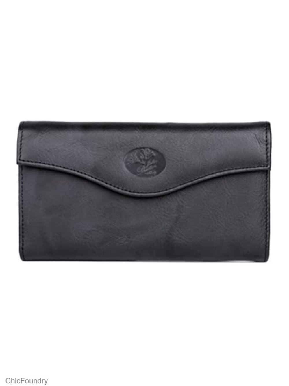 Genuine Leather Clutch Wallet with RFID Blocking Checkbook Organizer